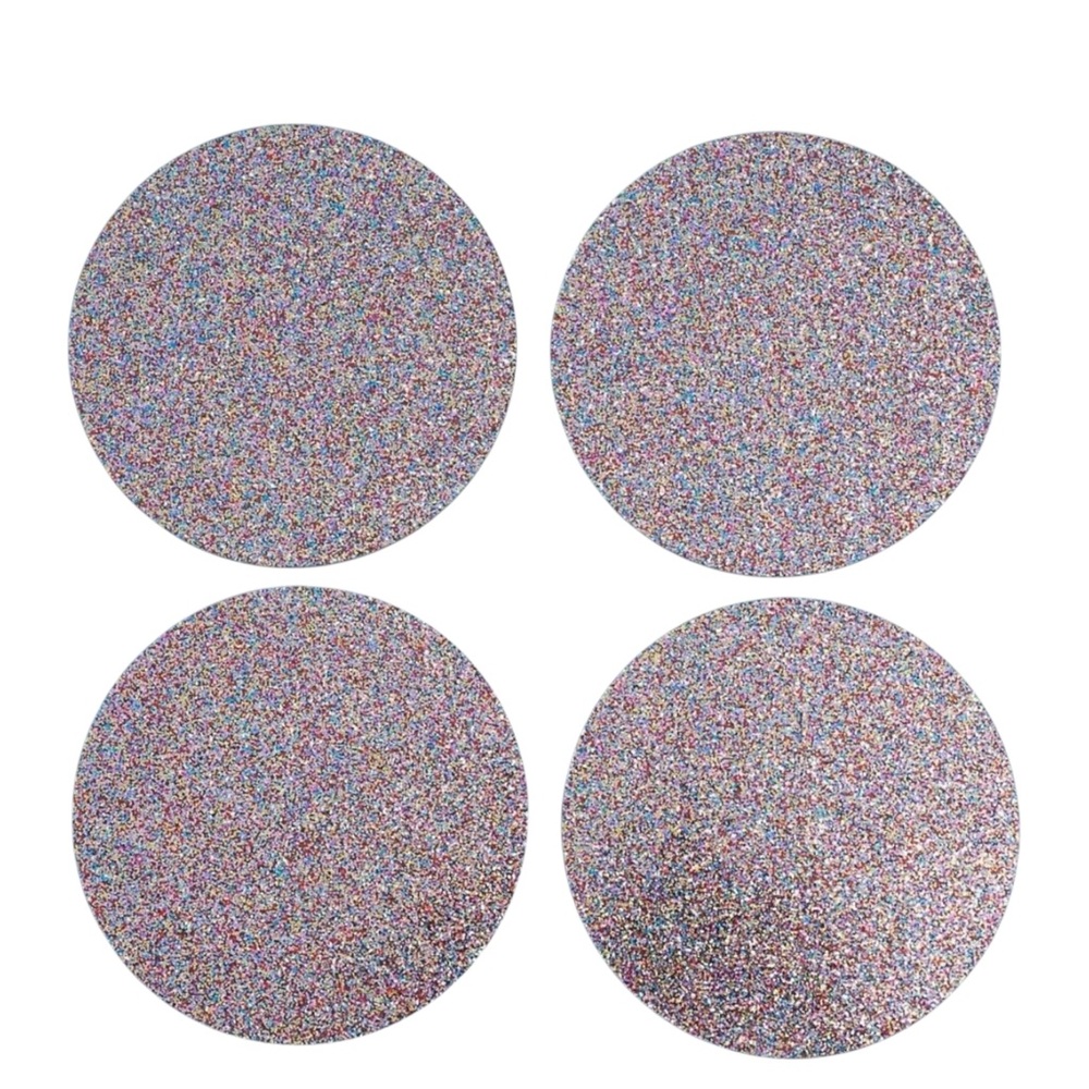 BaubleBar Sugar & Spice Glitter Coaster - Set of 8 Coasters - Picture 3 of 4